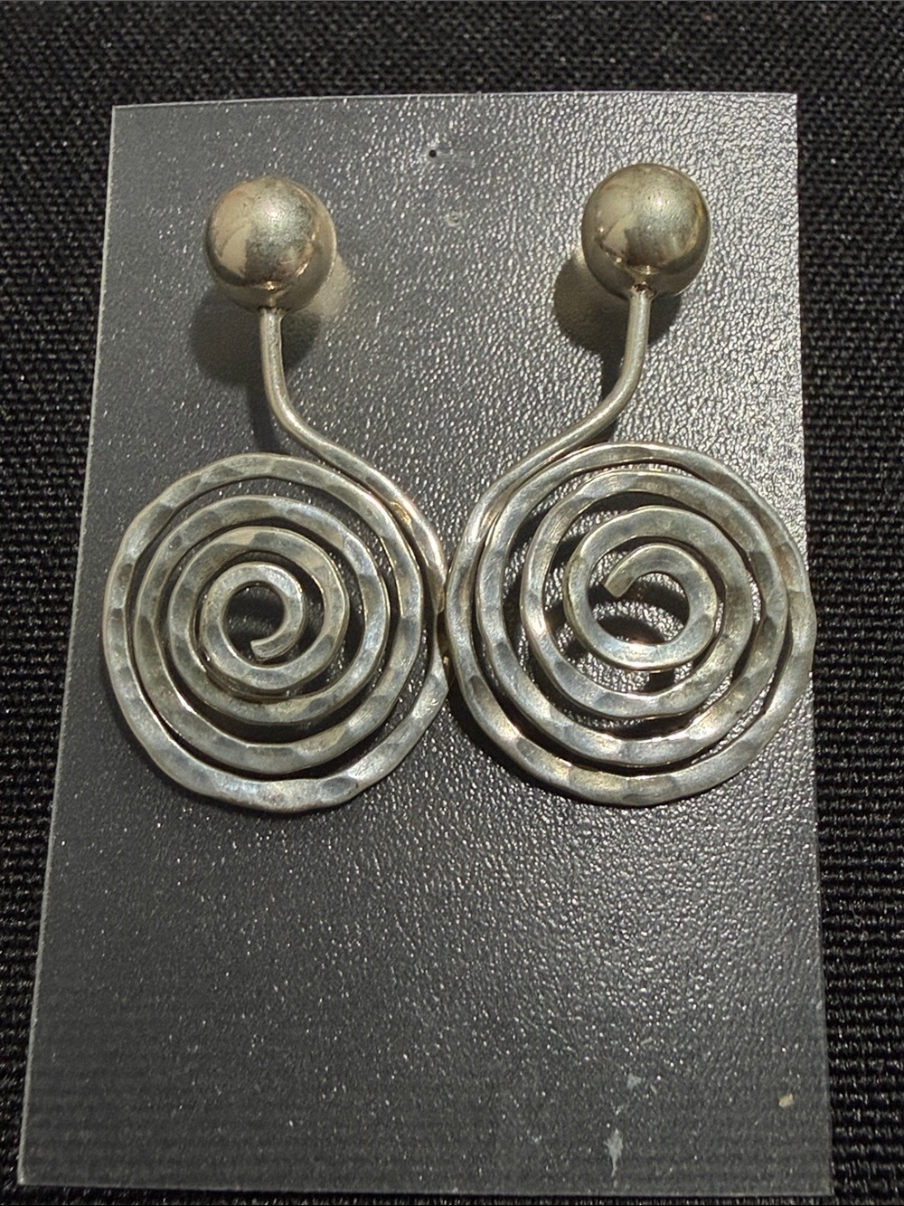 Mexican Silver 925 Spiral Drop Earrings - Women Jewelry